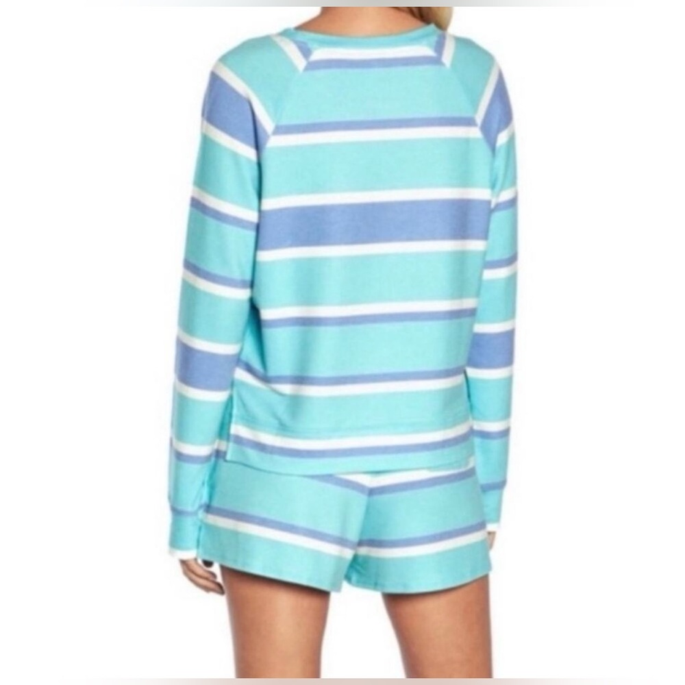 Wildfox NWT Blue Striped Sweatshirt & Short Comfy Lounge Set Various Sizes - Picture 4 of 8